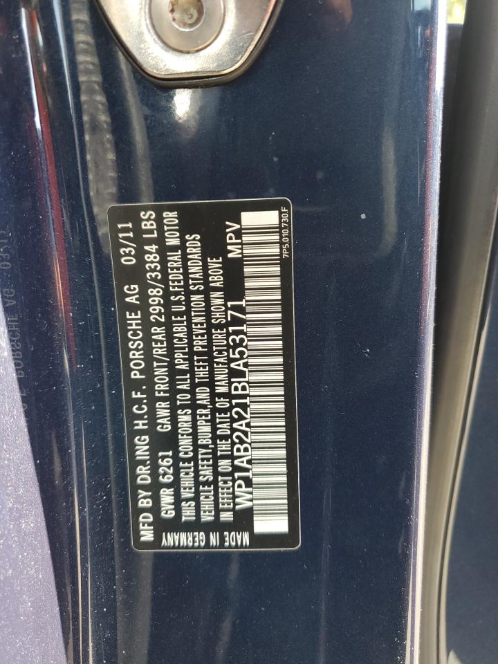 2011 Porsche Cayenne S VIN: WP1AB2A21BLA53171 Lot: 81208675