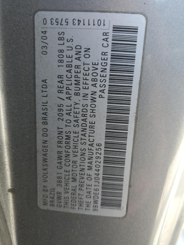 2004 Volkswagen Gti VIN: 9BWDE61J044029256 Lot: 80952975