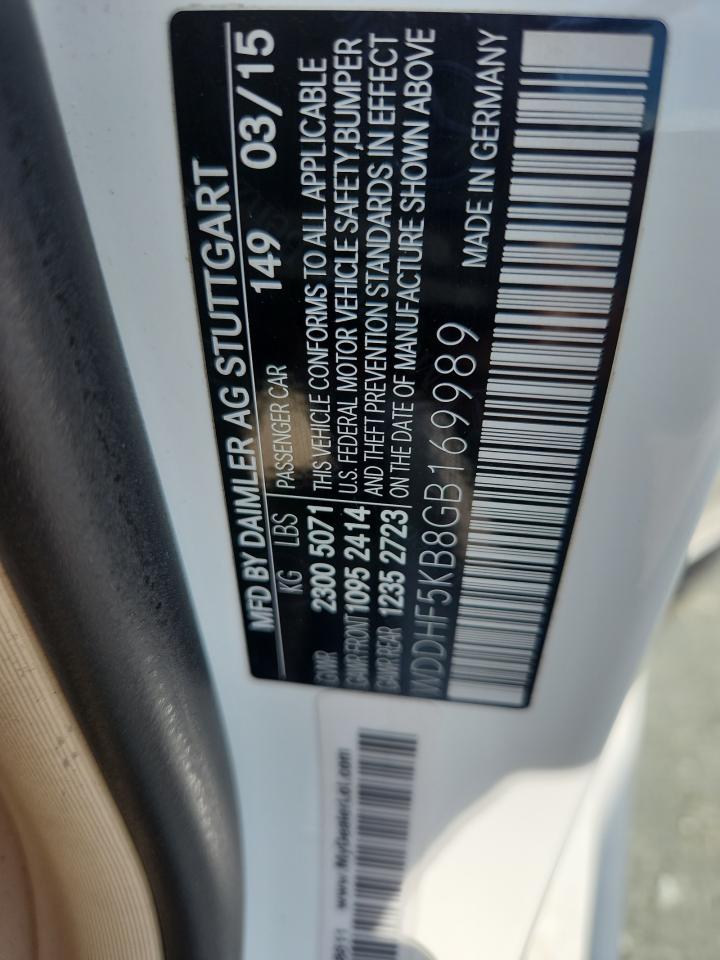 2016 Mercedes-Benz E 350 VIN: WDDHF5KB8GB169989 Lot: 84062335