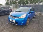 2011 NISSAN NOTE N-TEC DCI  for sale at Copart BELFAST