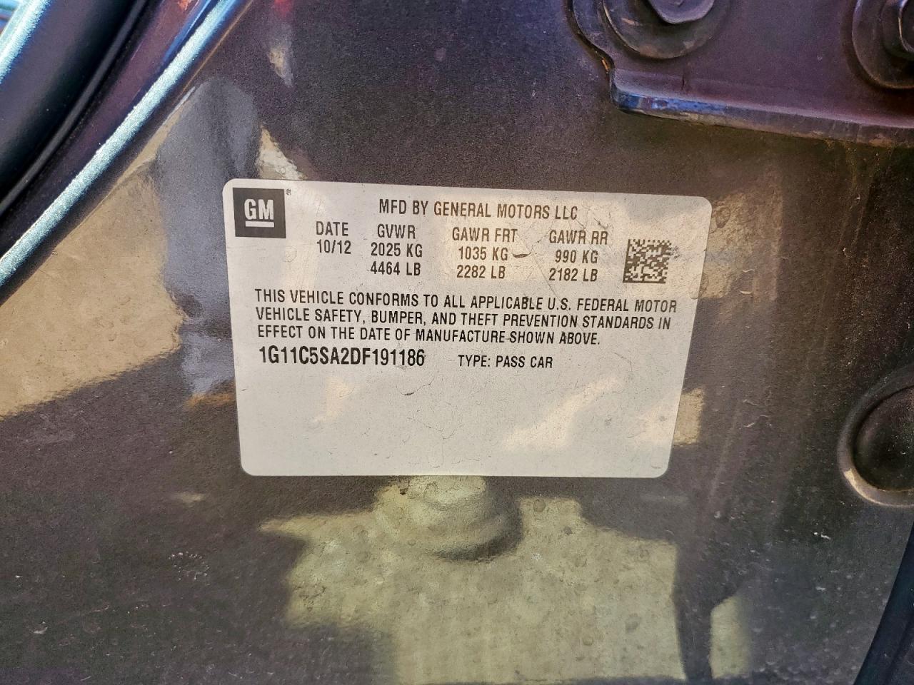 2013 Chevrolet Malibu 1Lt VIN: 1G11C5SA2DF191186 Lot: 81711155