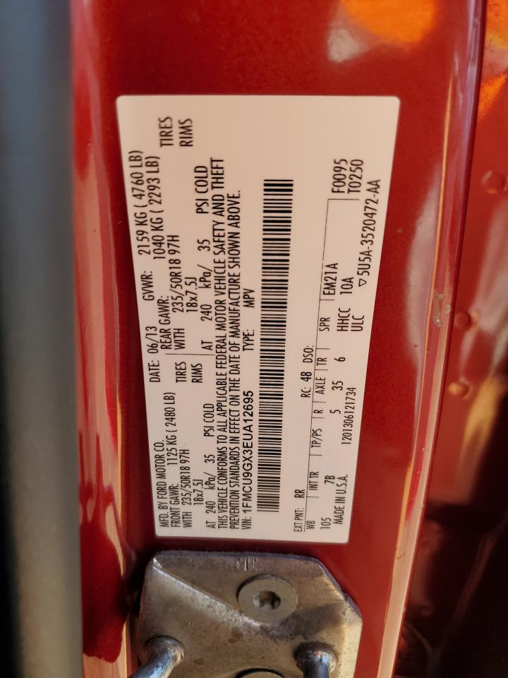 2014 Ford Escape Se VIN: 1FMCU9GX3EUA12695 Lot: 81021765