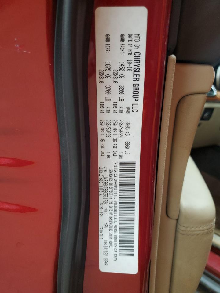 2011 Jeep Grand Cherokee Overland VIN: 1J4RR6GT6BC551724 Lot: 81704965