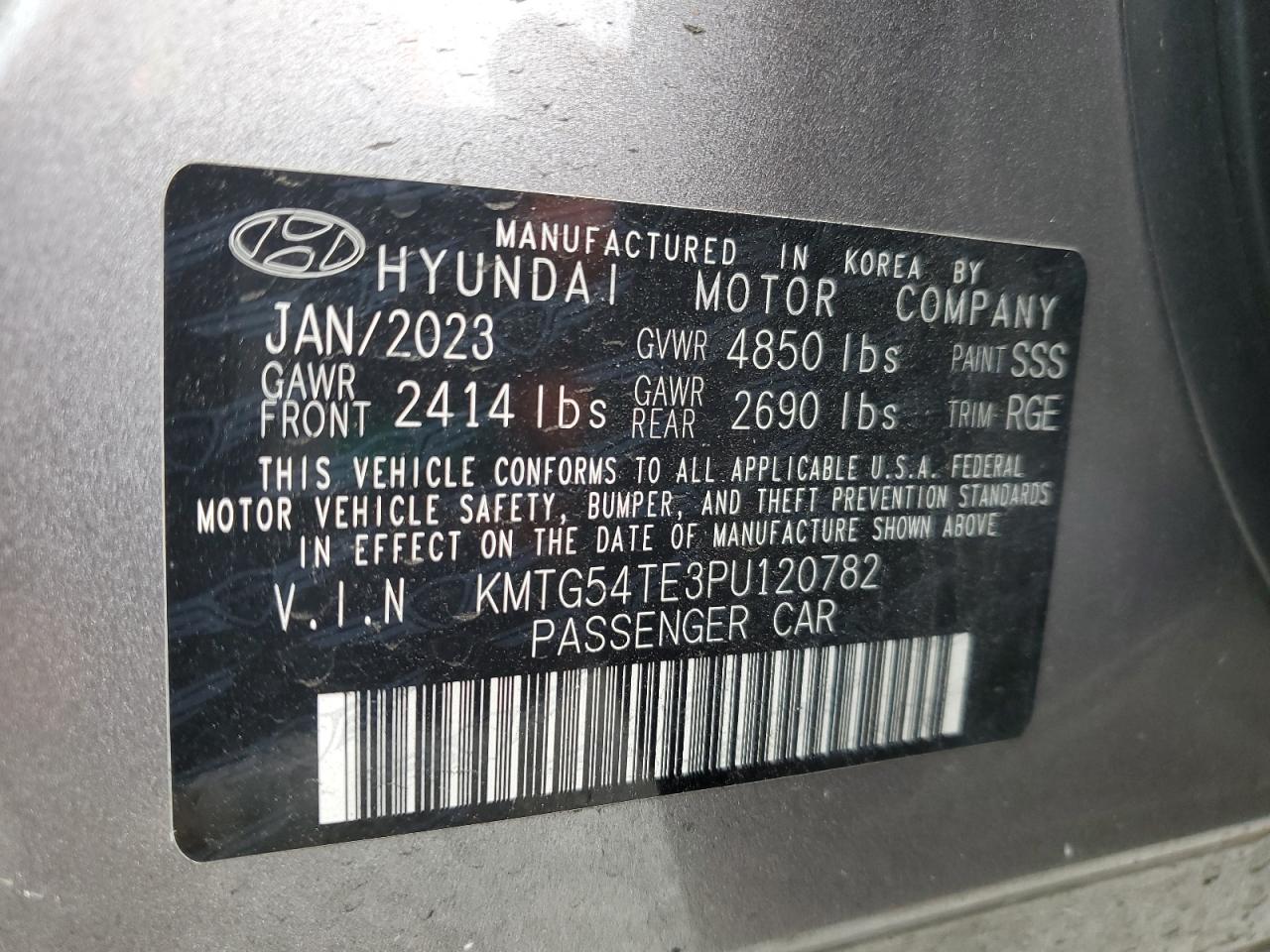 2023 Genesis G70 Base VIN: KMTG54TE3PU120782 Lot: 81818915