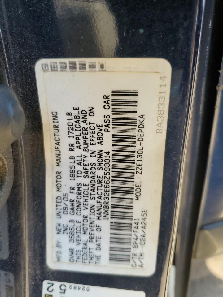 2006 Toyota Corolla Ce VIN: 1NXBR32E66Z593014 Lot: 70828225
