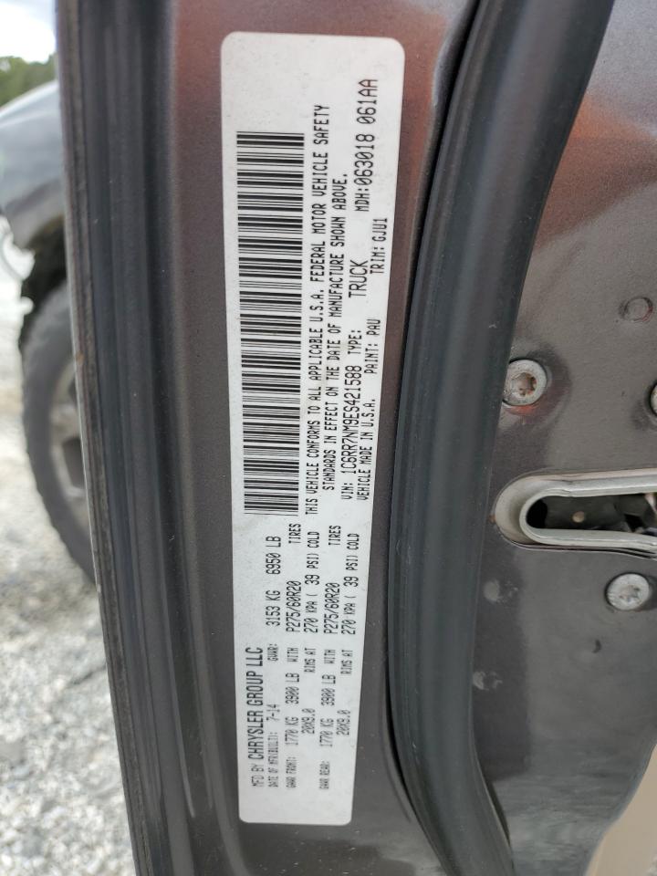 2014 Ram 1500 Laramie VIN: 1C6RR7NM9ES421588 Lot: 81893985