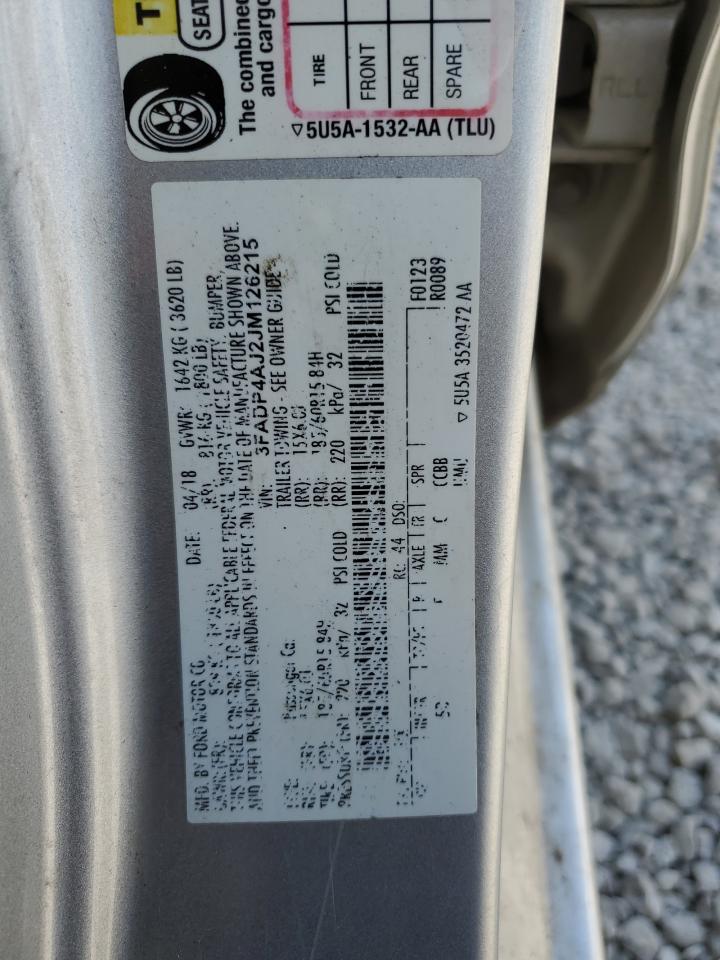 2018 Ford Fiesta S VIN: 3FADP4AJ2JM126215 Lot: 71579005