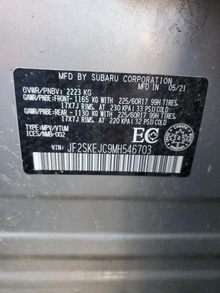 2021 Subaru Forester Touring VIN: JF2SKEJC9MH546703 Lot: 80345195