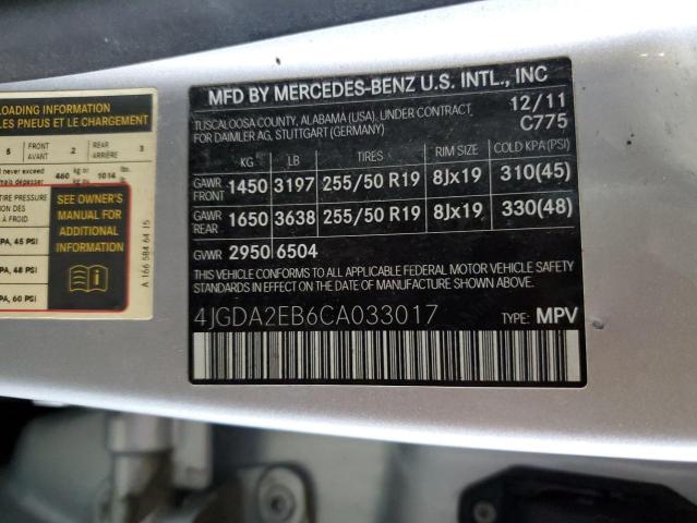 2012 MERCEDES-BENZ ML 350 BLUETEC  