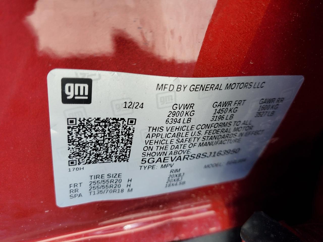 2025 Buick Enclave Preferred VIN: 5GAEVARS8SJ163950 Lot: 81225745