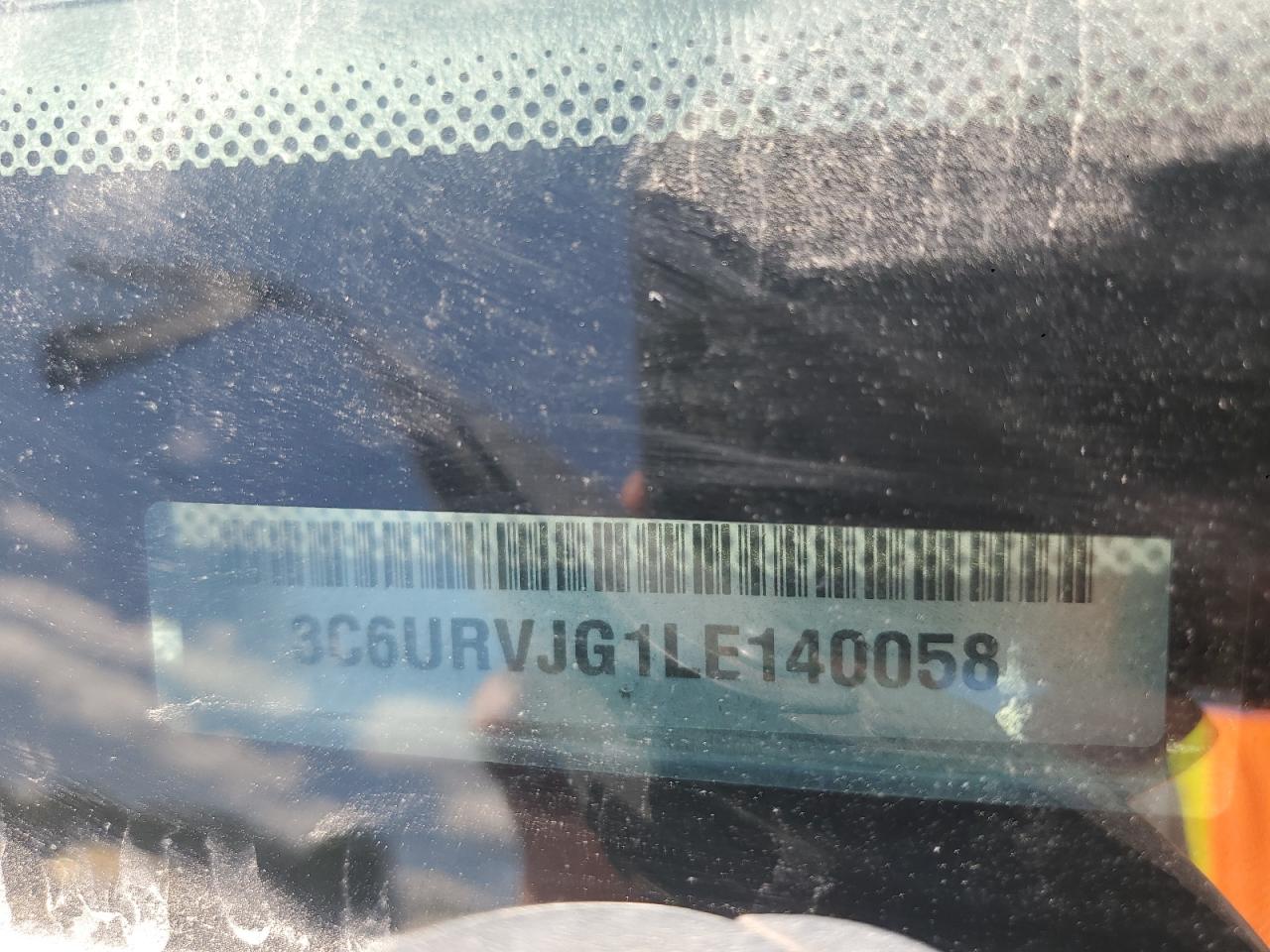 2020 Ram Promaster 3500 3500 High VIN: 3C6URVJG1LE140058 Lot: 70705115