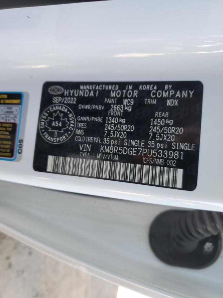 2023 Hyundai Palisade Limited VIN: KM8R5DGE7PU533981 Lot: 84360495