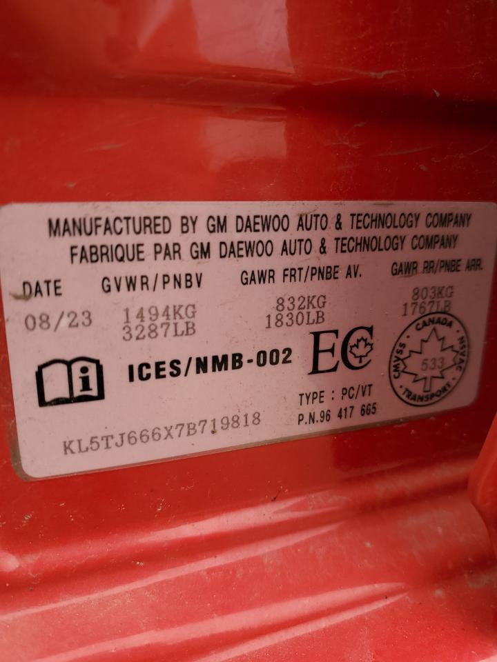 2007 Suzuki Swift VIN: KL5TJ666X7B719818 Lot: 84059075