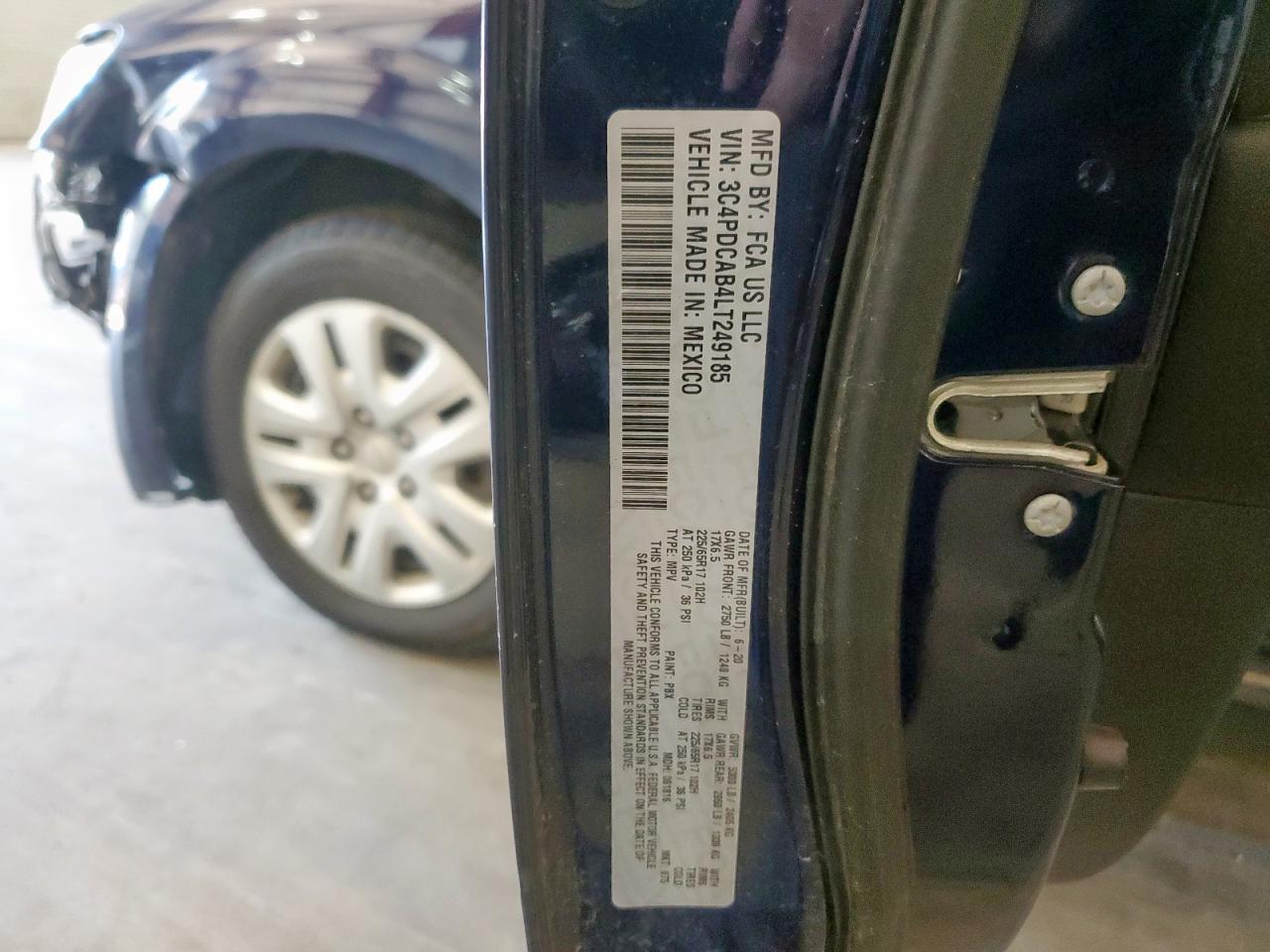 2020 Dodge Journey Se VIN: 3C4PDCAB4LT249185 Lot: 81442745