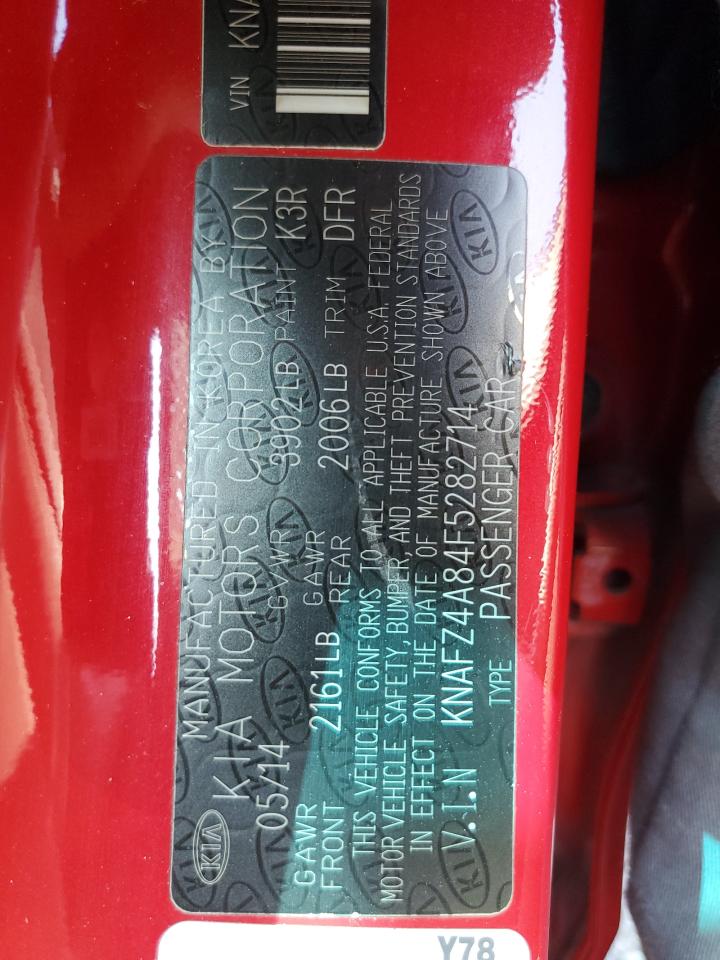 2015 Kia Forte Ex VIN: KNAFZ4A84F5282714 Lot: 83763425