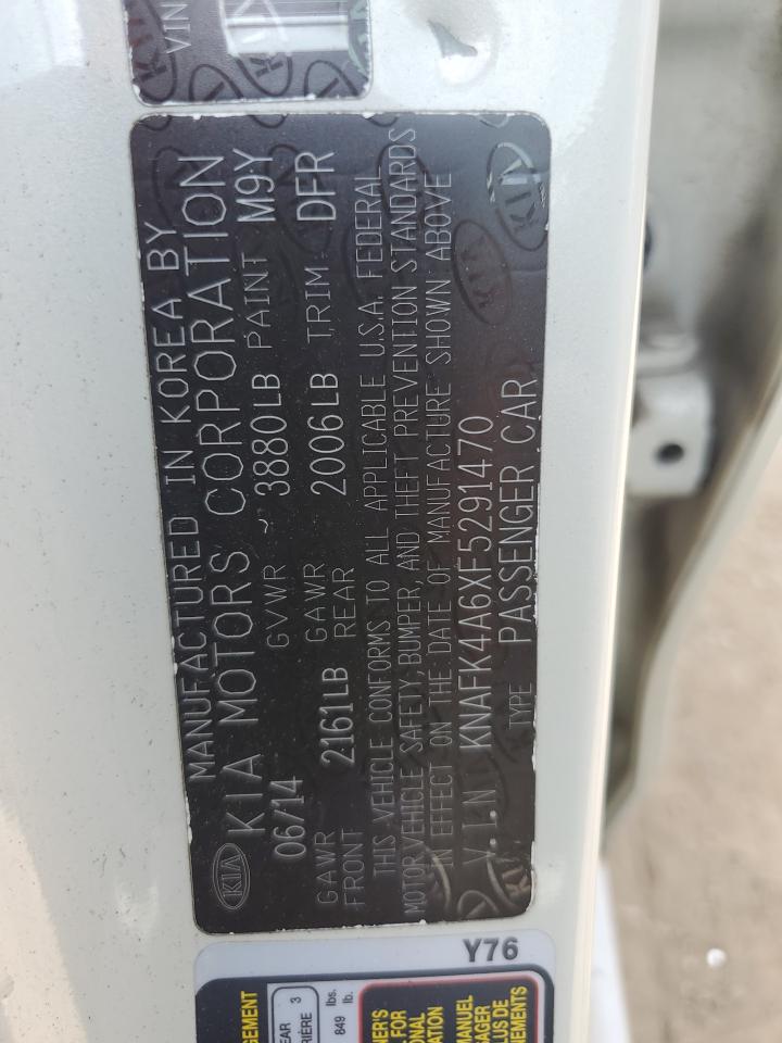 2015 Kia Forte Lx VIN: KNAFK4A6XF5291470 Lot: 80259865