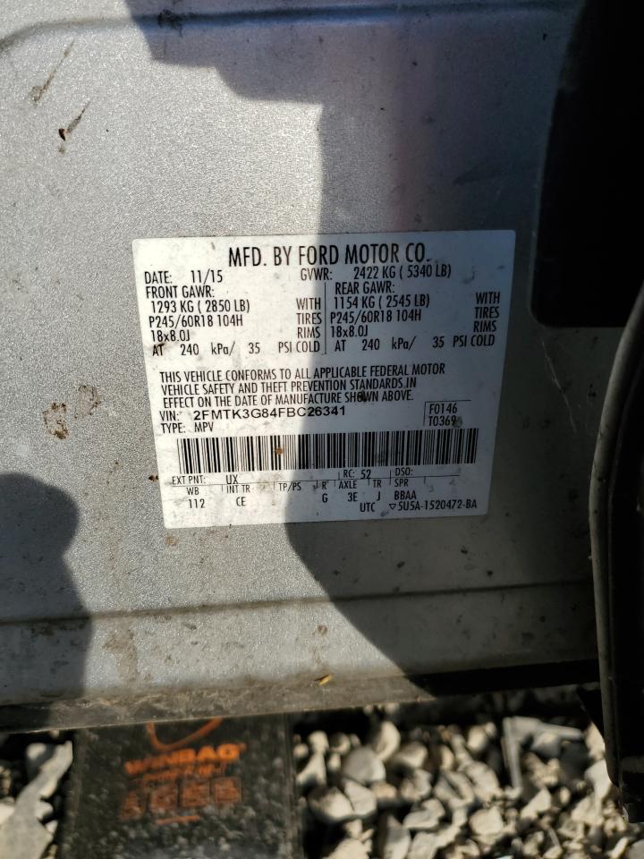 2015 Ford Edge Se VIN: 2FMTK3G84FBC26341 Lot: 71017215