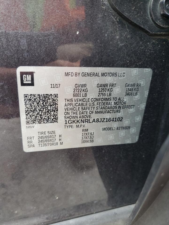 2018 GMC Acadia Sle VIN: 1GKKNRLA8JZ164102 Lot: 84050735