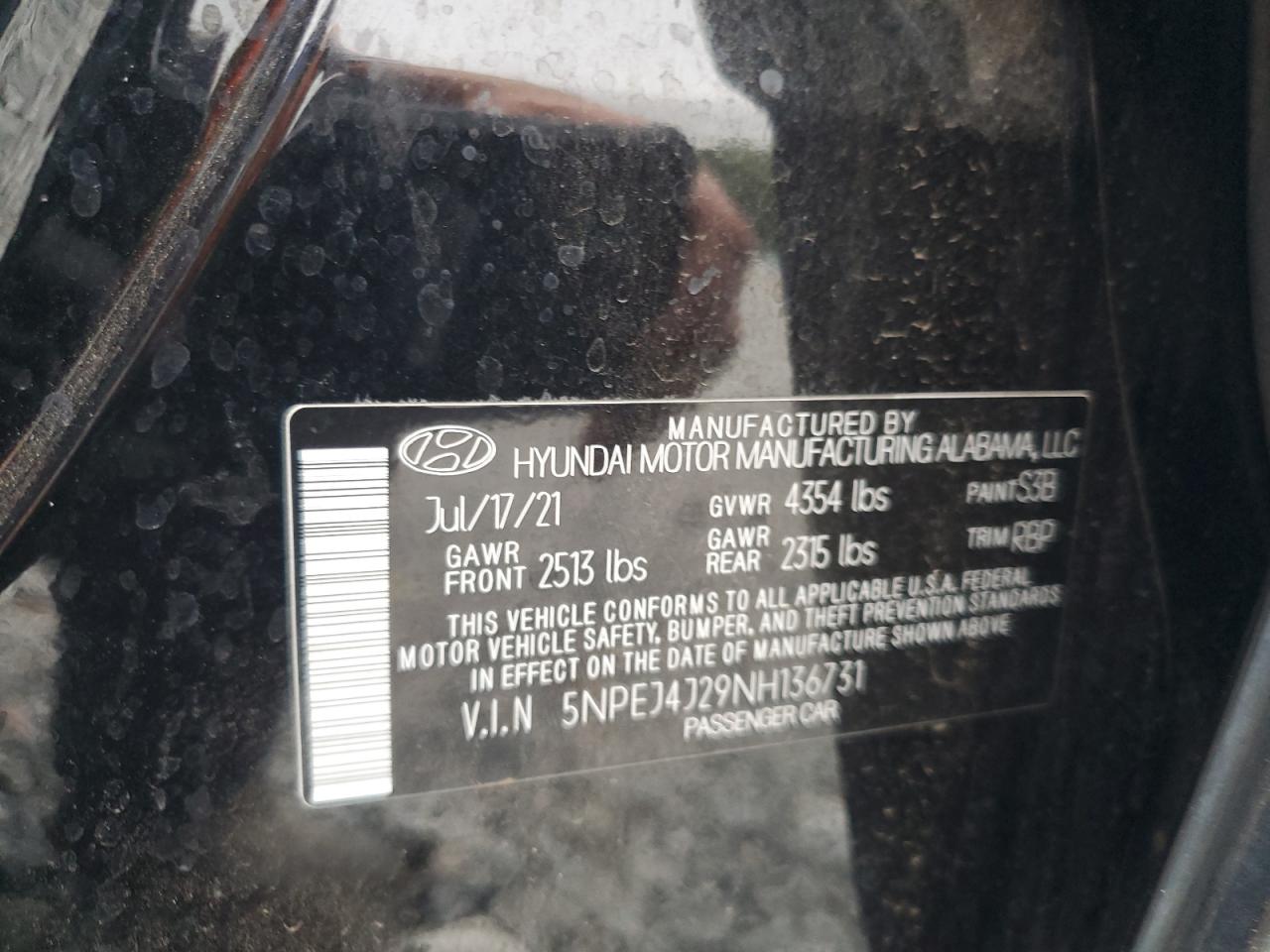 2022 Hyundai Sonata Sel Plus VIN: 5NPEJ4J29NH136731 Lot: 83976065