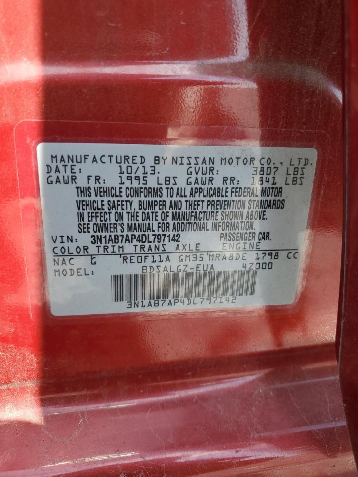 2013 Nissan Sentra S VIN: 3N1AB7AP4DL797142 Lot: 81019375