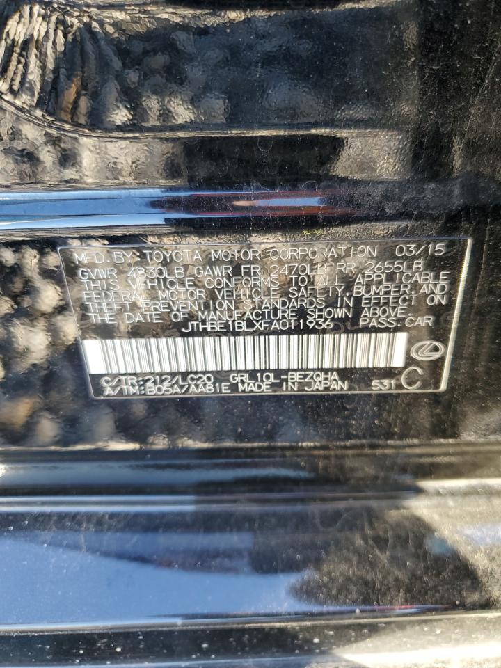 2015 Lexus Gs 350 VIN: JTHBE1BLXFA011936 Lot: 81821335