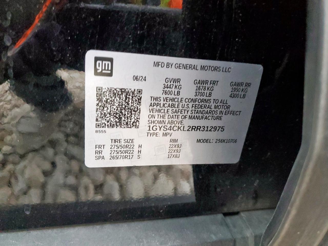 2024 Cadillac Escalade Premium Luxury VIN: 1GYS4CKL2RR312975 Lot: 81766585