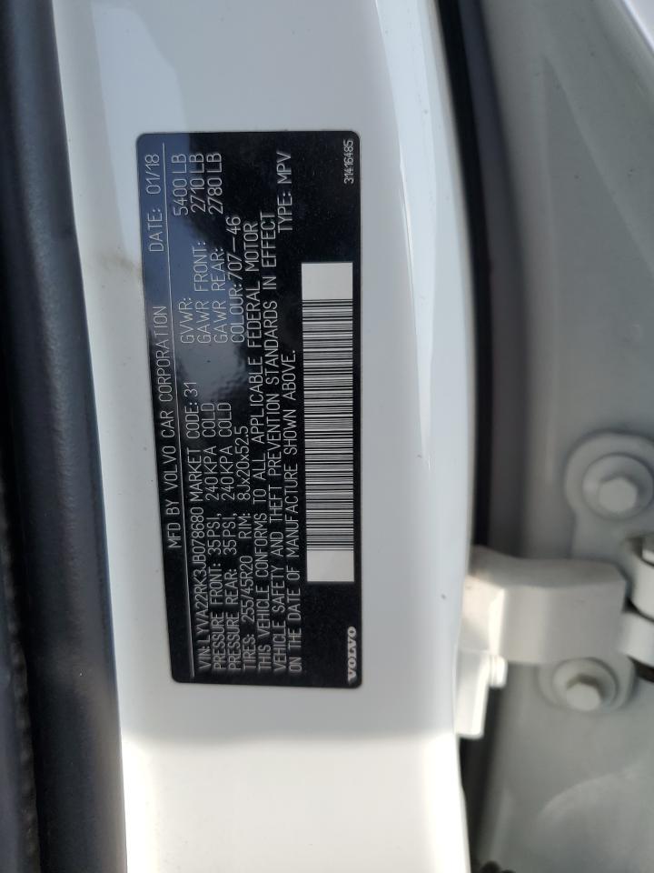 2018 Volvo Xc60 T6 VIN: LYVA22RK3JB078680 Lot: 72075885