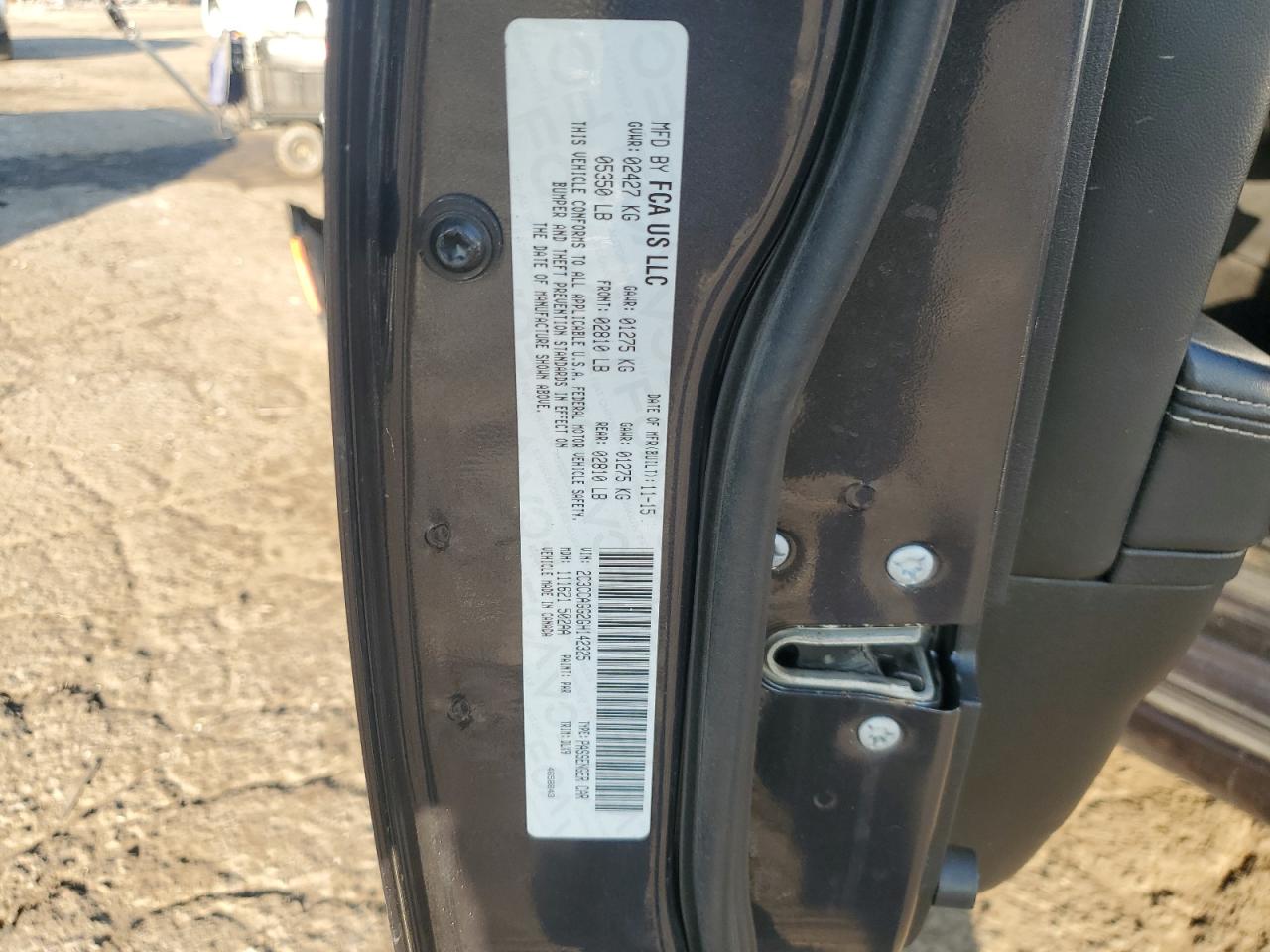 2016 Chrysler 300 S VIN: 2C3CCAGG2GH142325 Lot: 80208495