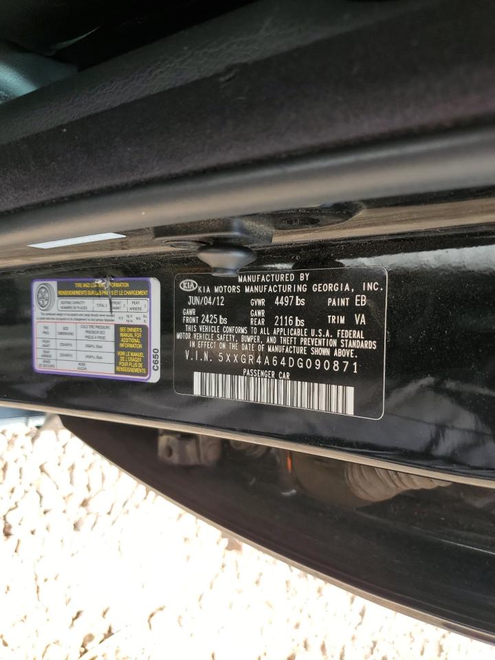 2013 Kia Optima Sx VIN: 5XXGR4A64DG090871 Lot: 84219805