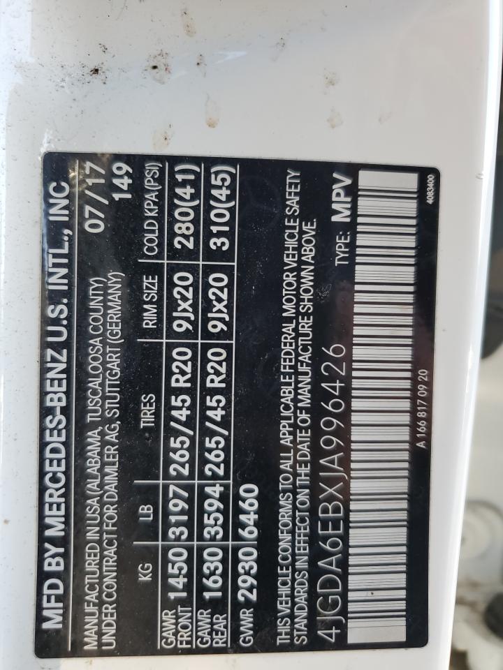 2018 Mercedes-Benz Gle 43 Amg VIN: 4JGDA6EBXJA996426 Lot: 81240945