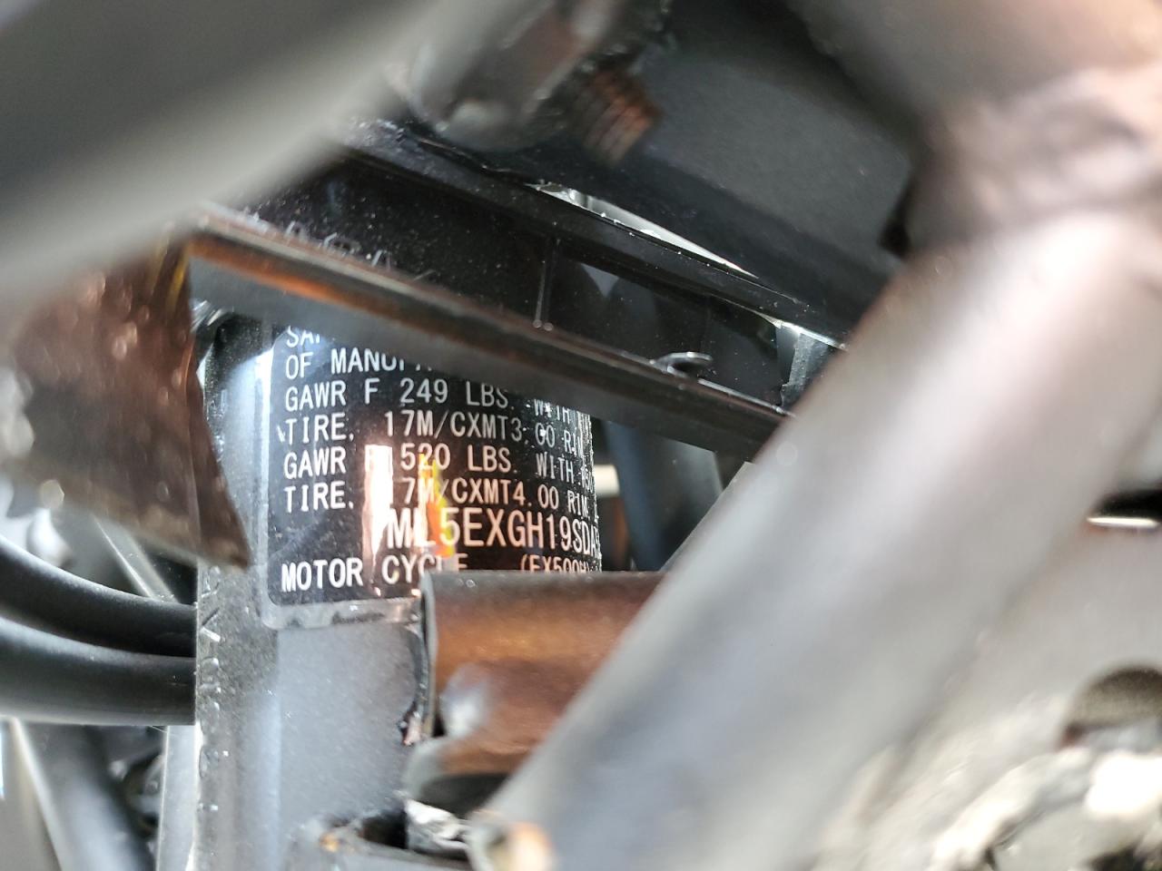 2025 Kawasaki Ex500 H VIN: ML5EXGH19SDA56132 Lot: 81471625