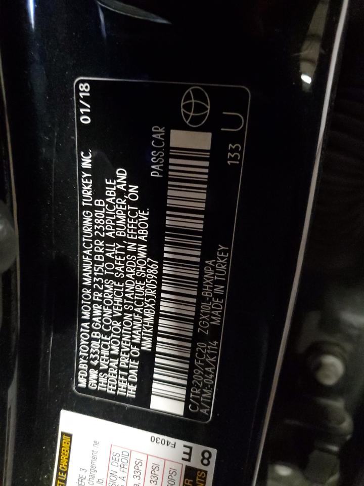 2018 Toyota C-Hr Xle VIN: NMTKHMBX5JR059867 Lot: 82129965