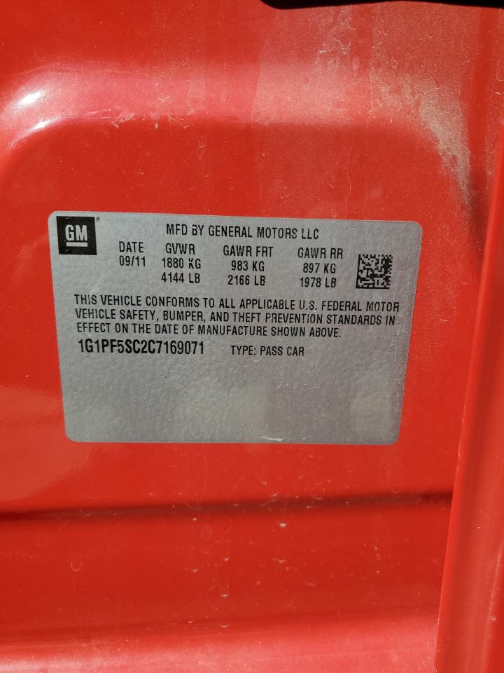 2012 Chevrolet Cruze Lt VIN: 1G1PF5SC2C7169071 Lot: 84807005