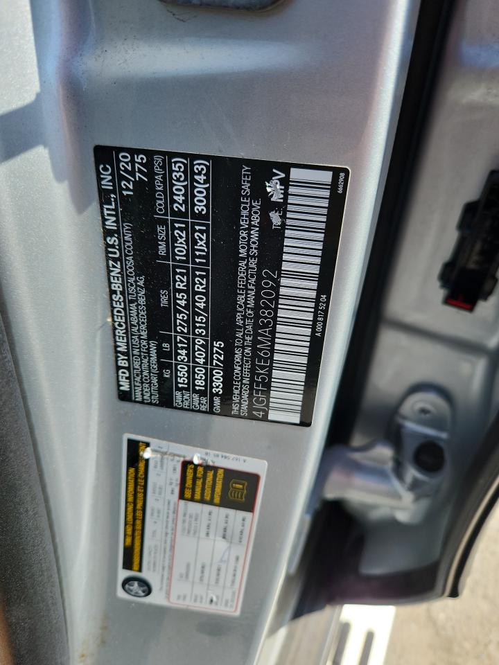 2021 Mercedes-Benz Gls 450 4Matic VIN: 4JGFF5KE6MA382092 Lot: 68595565