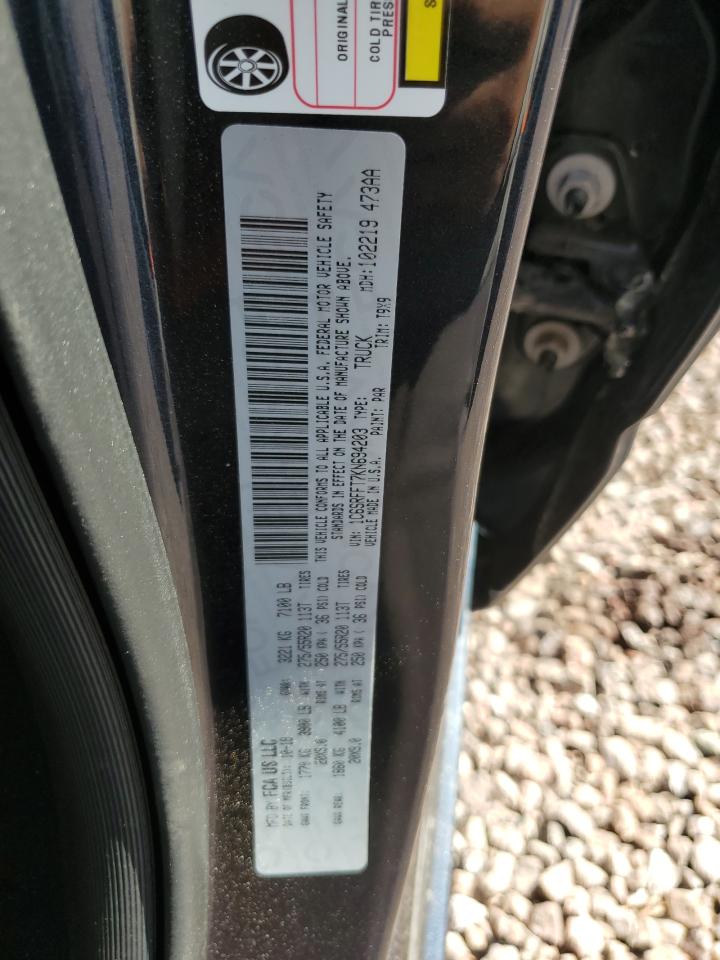 2019 Ram 1500 Big Horn/Lone Star VIN: 1C6SRFFT7KN694203 Lot: 71481355