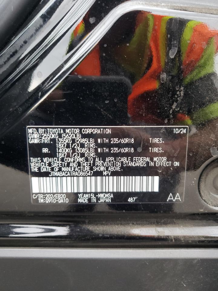 2024 Toyota Bz4X Xle VIN: JTMABACA1RA086547 Lot: 81768595