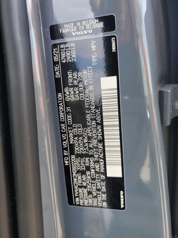 2021 Volvo Xc40 T4 Momentum VIN: YV4AC2HK2M2602208 Lot: 81321485