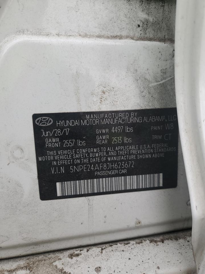 2018 Hyundai Sonata Se VIN: 5NPE24AF8JH623672 Lot: 81427765