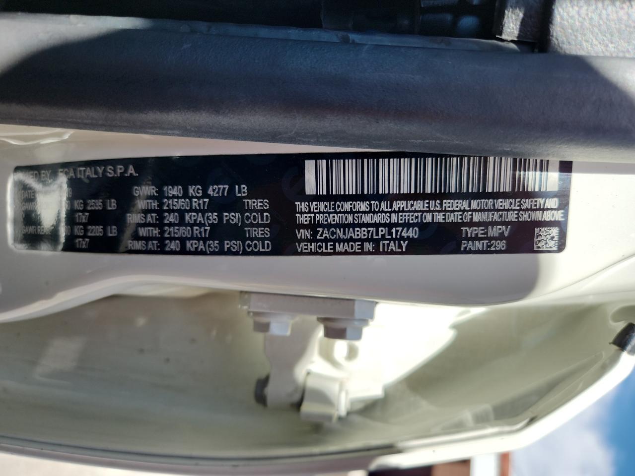 2020 Jeep Renegade Latitude VIN: ZACNJABB7LPL17440 Lot: 81673455