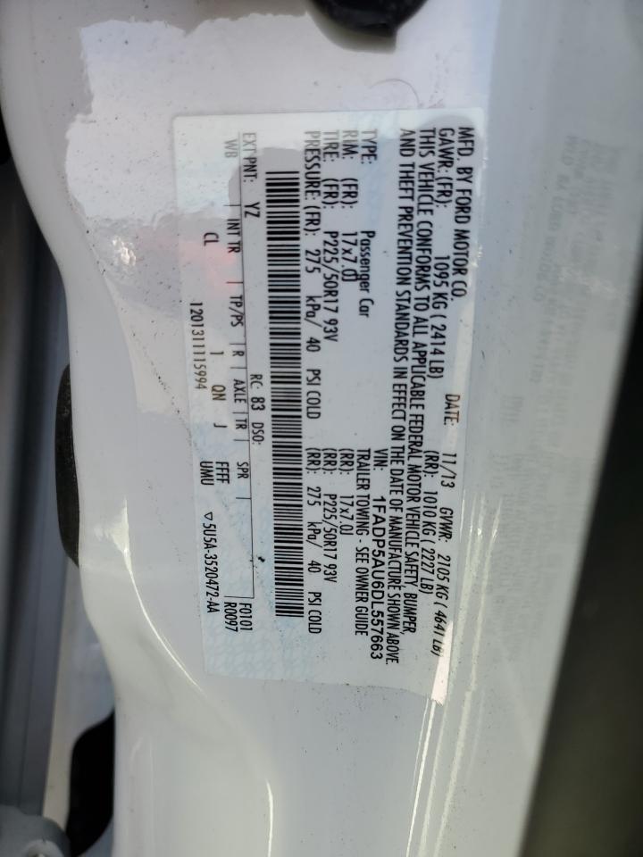 2013 Ford C-Max Se VIN: 1FADP5AU6DL557663 Lot: 84218895