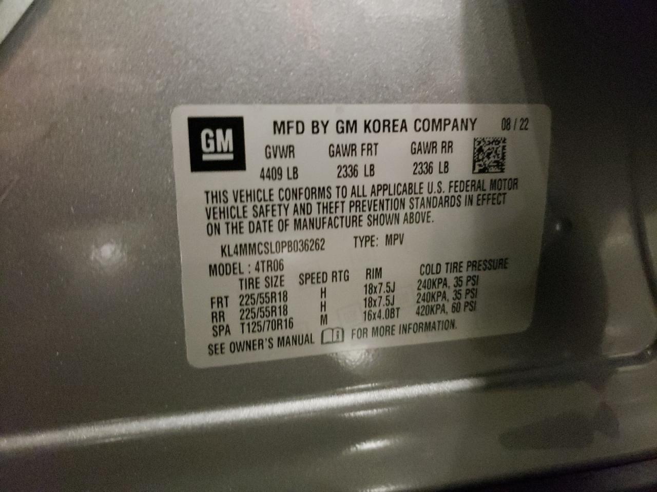 2023 Buick Encore Gx Preferred VIN: KL4MMCSL0PB036262 Lot: 81796665