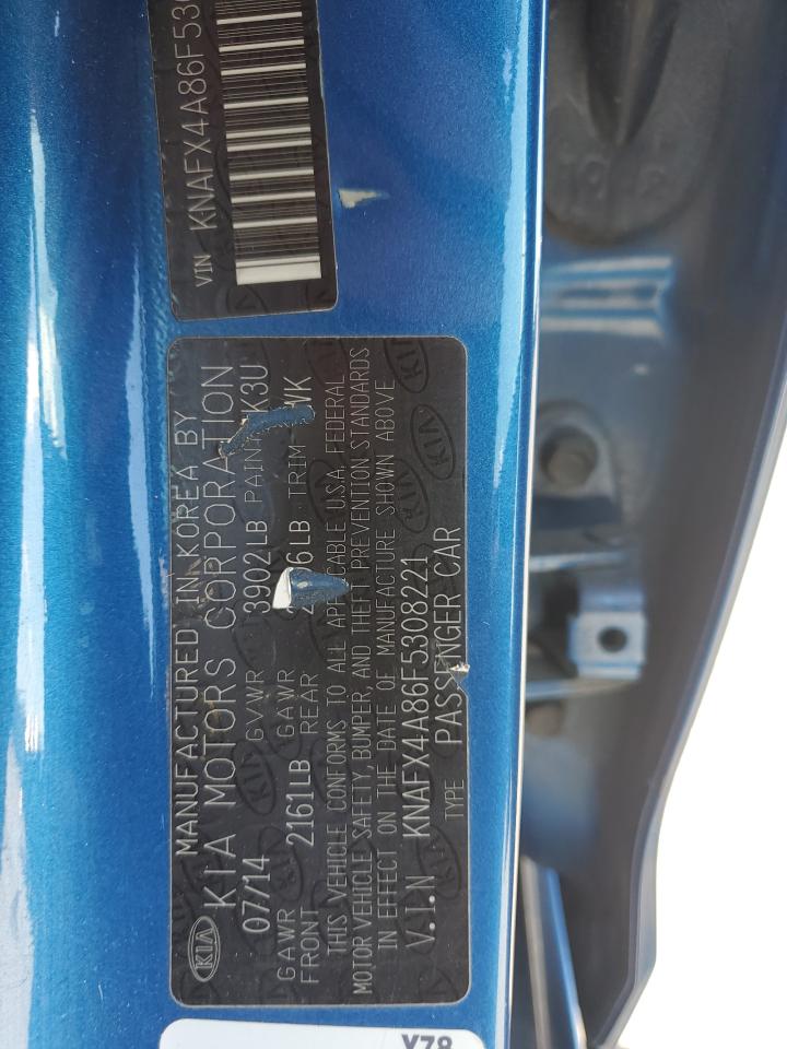 2015 Kia Forte Ex VIN: KNAFX4A86F5308221 Lot: 71322205