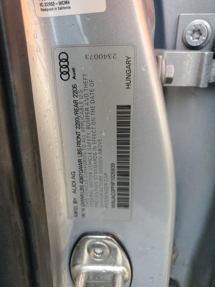 2015 Audi A3 Premium VIN: WAUACGFF6F1025839 Lot: 82085105