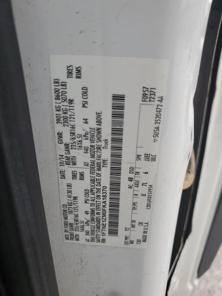 2015 Ford Transit T-150 VIN: 1FTNE1ZM0FKA18370 Lot: 71434955