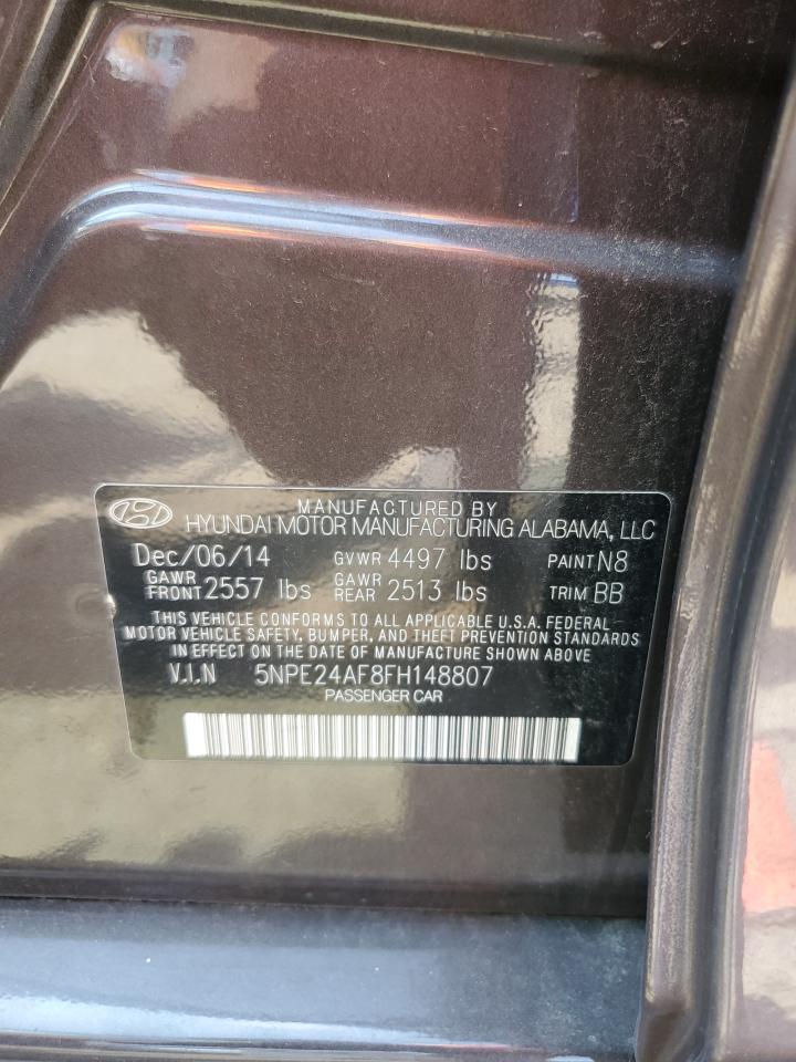 2015 Hyundai Sonata Se VIN: 5NPE24AF8FH148807 Lot: 81441975