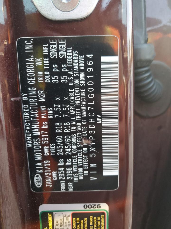 2020 Kia Telluride Ex VIN: 5XYP3DHC7LG001964 Lot: 81019525