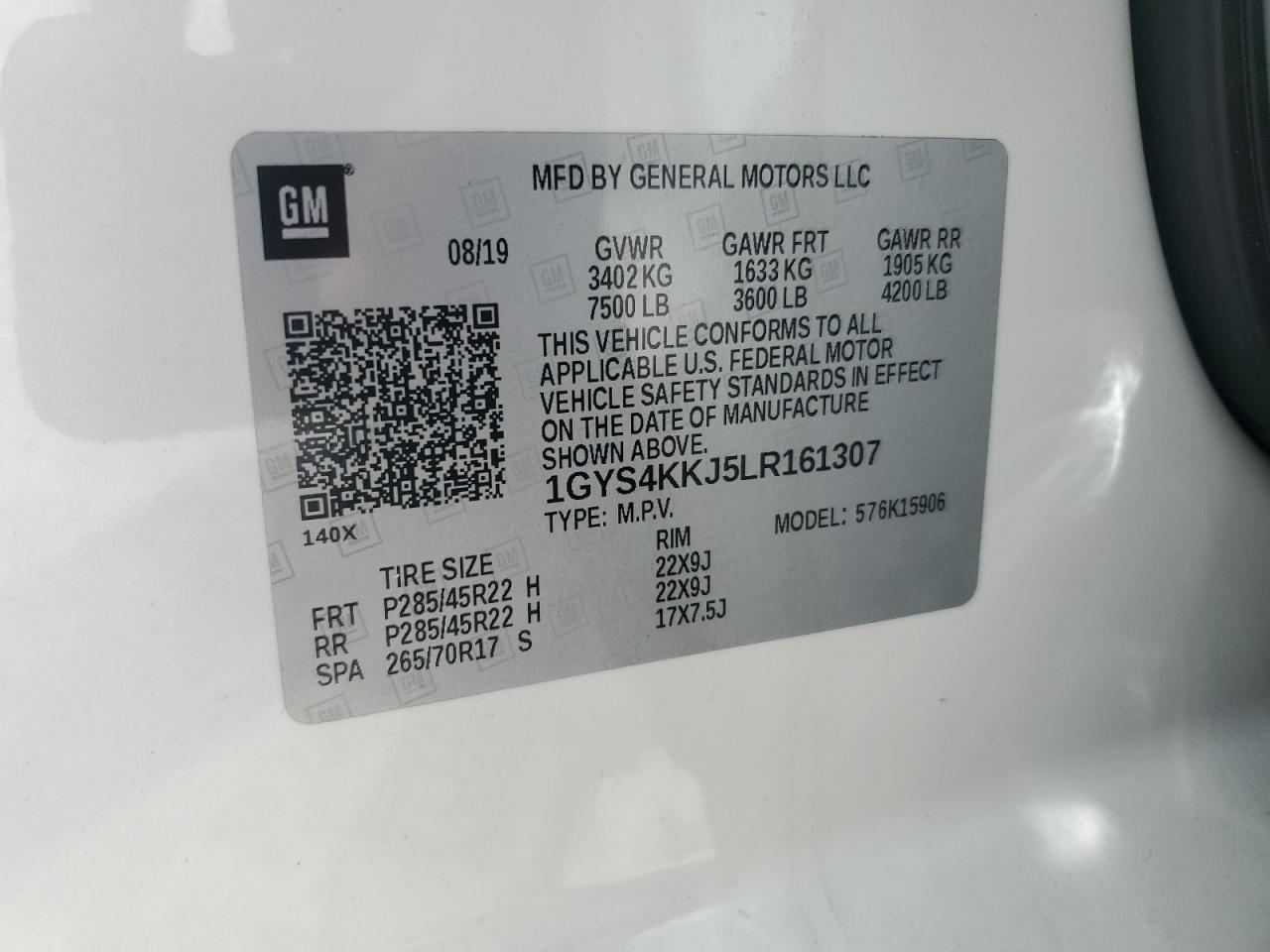 2020 Cadillac Escalade Esv Platinum VIN: 1GYS4KKJ5LR161307 Lot: 71514435