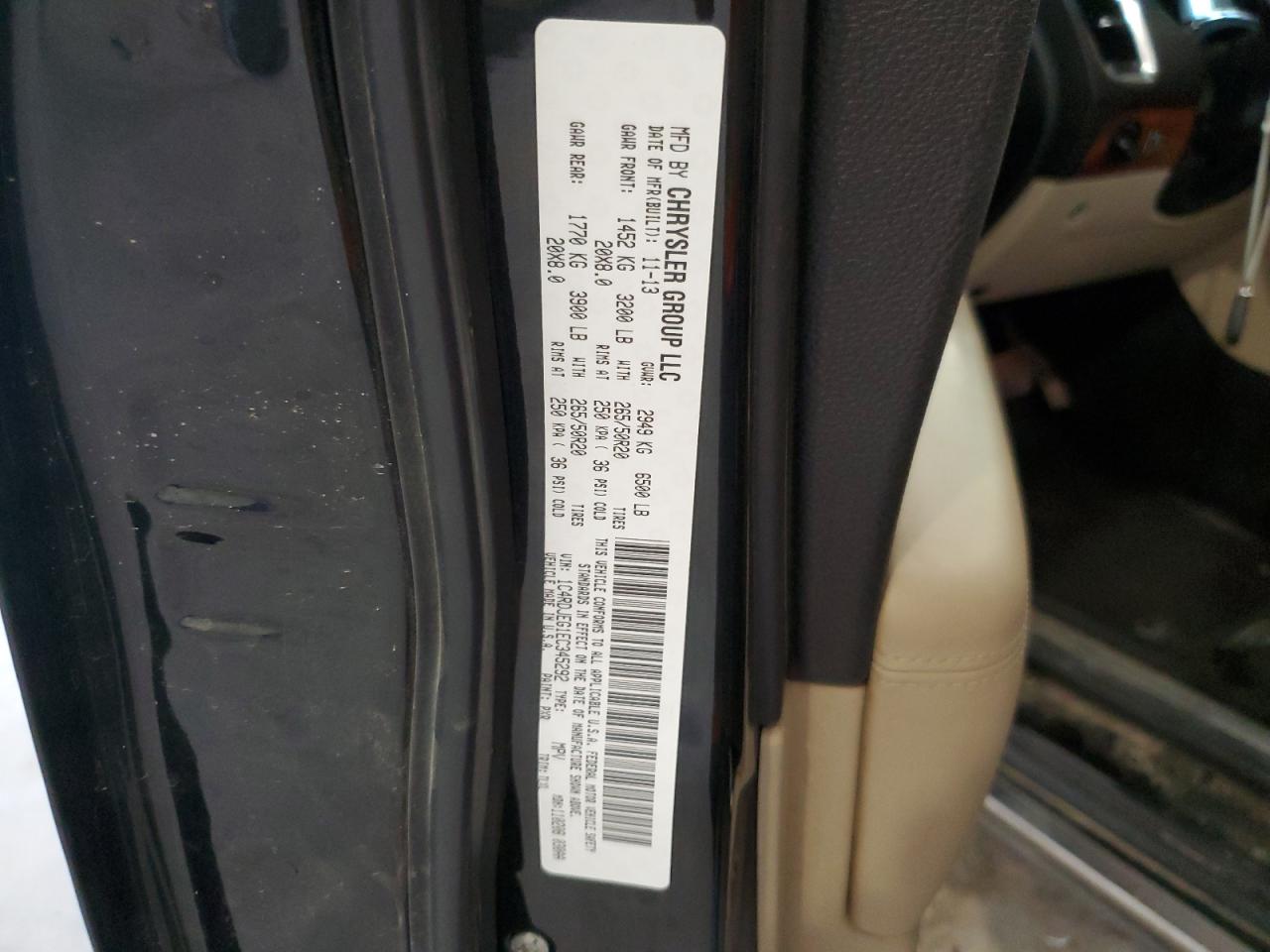 2014 Dodge Durango Citadel VIN: 1C4RDJEG1EC345292 Lot: 80712465