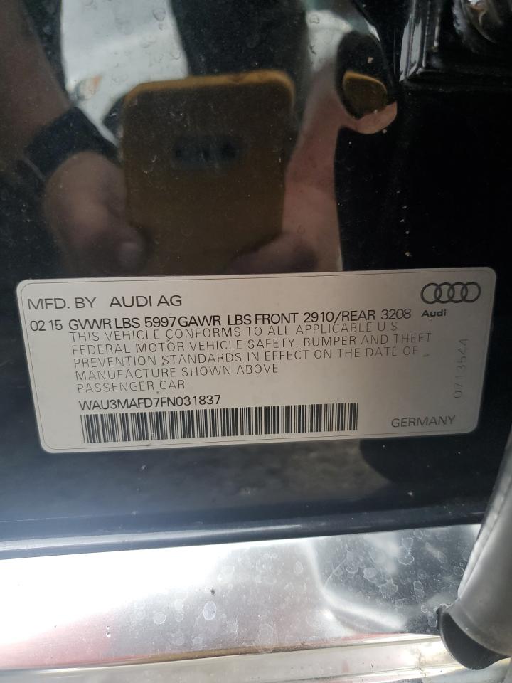 2015 Audi A8 L Tdi Quattro VIN: WAU3MAFD7FN031837 Lot: 83761565