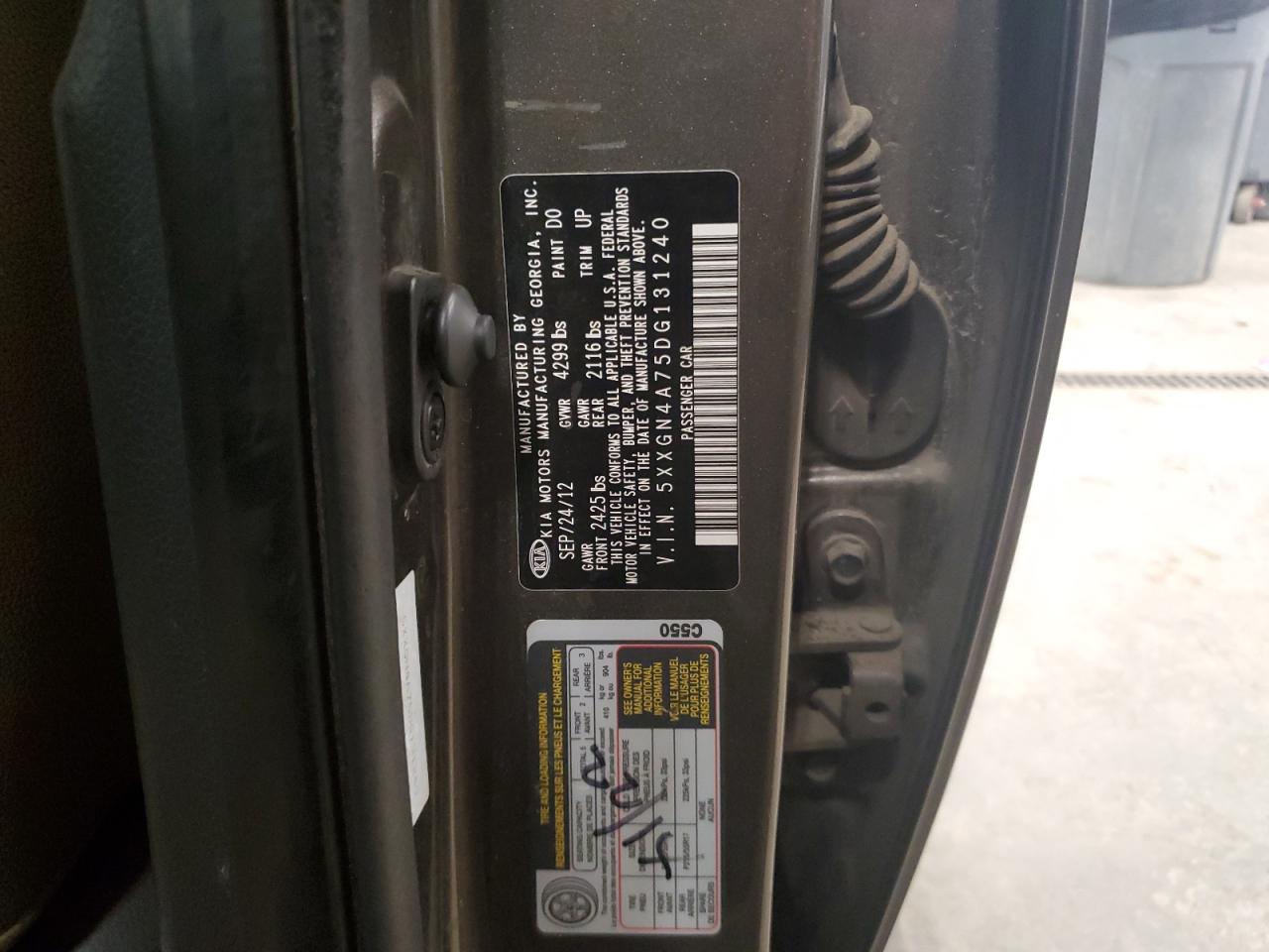 2013 Kia Optima Ex VIN: 5XXGN4A75DG131240 Lot: 80127635